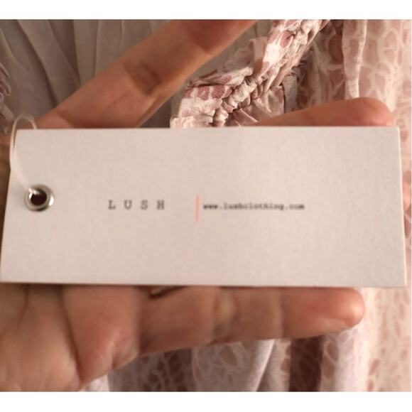 Lush Halter Top Printed Open Back Maxi Dress Ash Mauve Small NEW - Picture 6 of 10